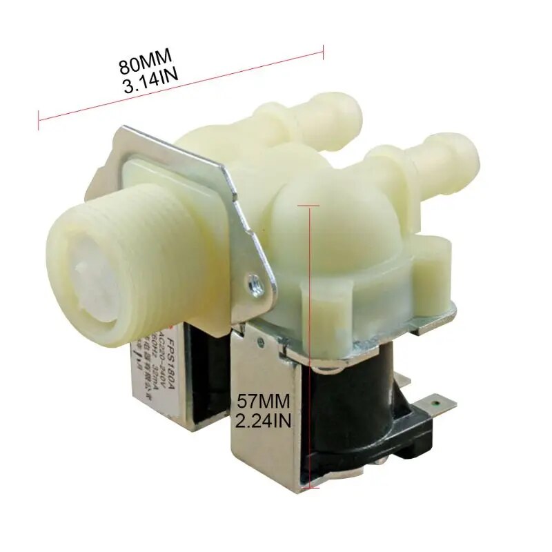 Washing Machine Solenoid Valve. Washing Machine Water Inlet Replace.Double Valve.Replacement washing machine  inlet valve.Washer Inlet Valve Replace. 220V