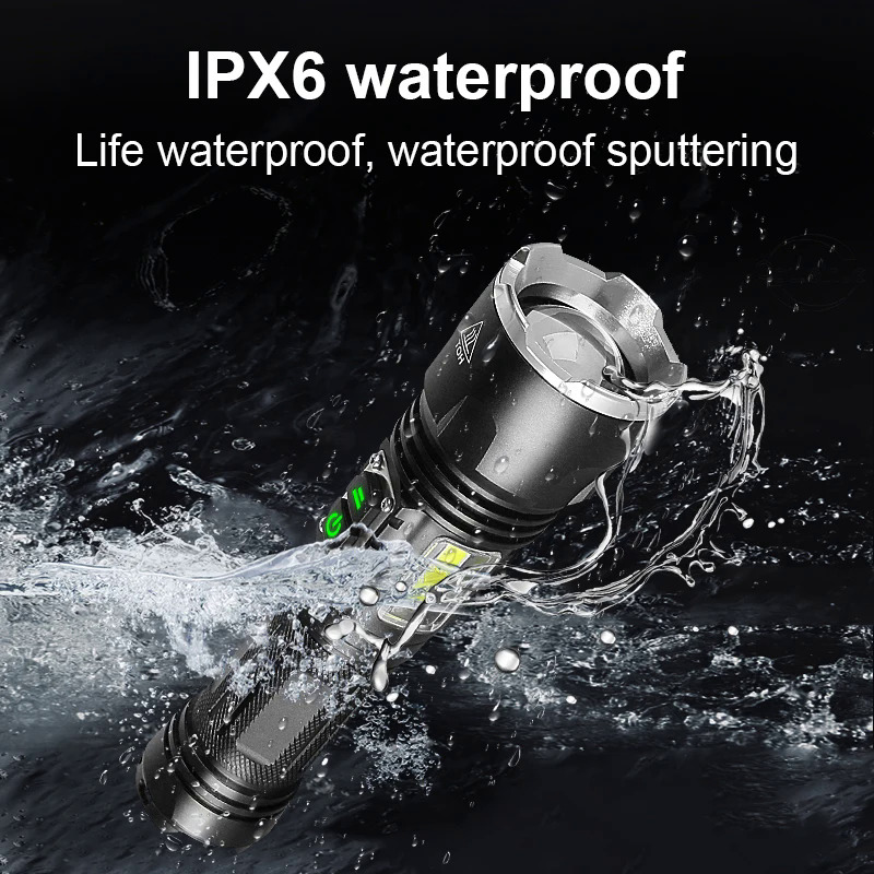 20000 lumens xhp160 led super bright LED flashlight Q5 zooming torch tactical flash light waterproof lantern camping hand lamp. 