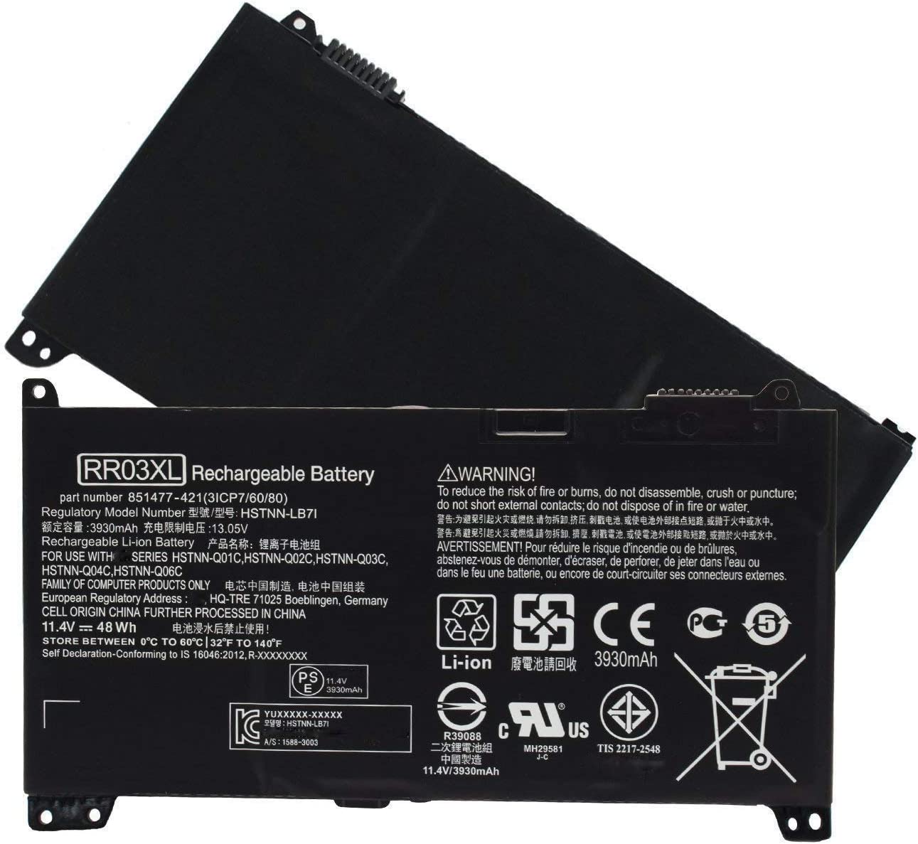 Hp probook 430 g4, 430 g5, 440 g4, 440 g5, 450 g4, 450 g5, 455 g4, 470 g4, 470 g5 সিরিজ, pn: rr03 rr03xl ল্যাপটপ ব্যাটারি. 