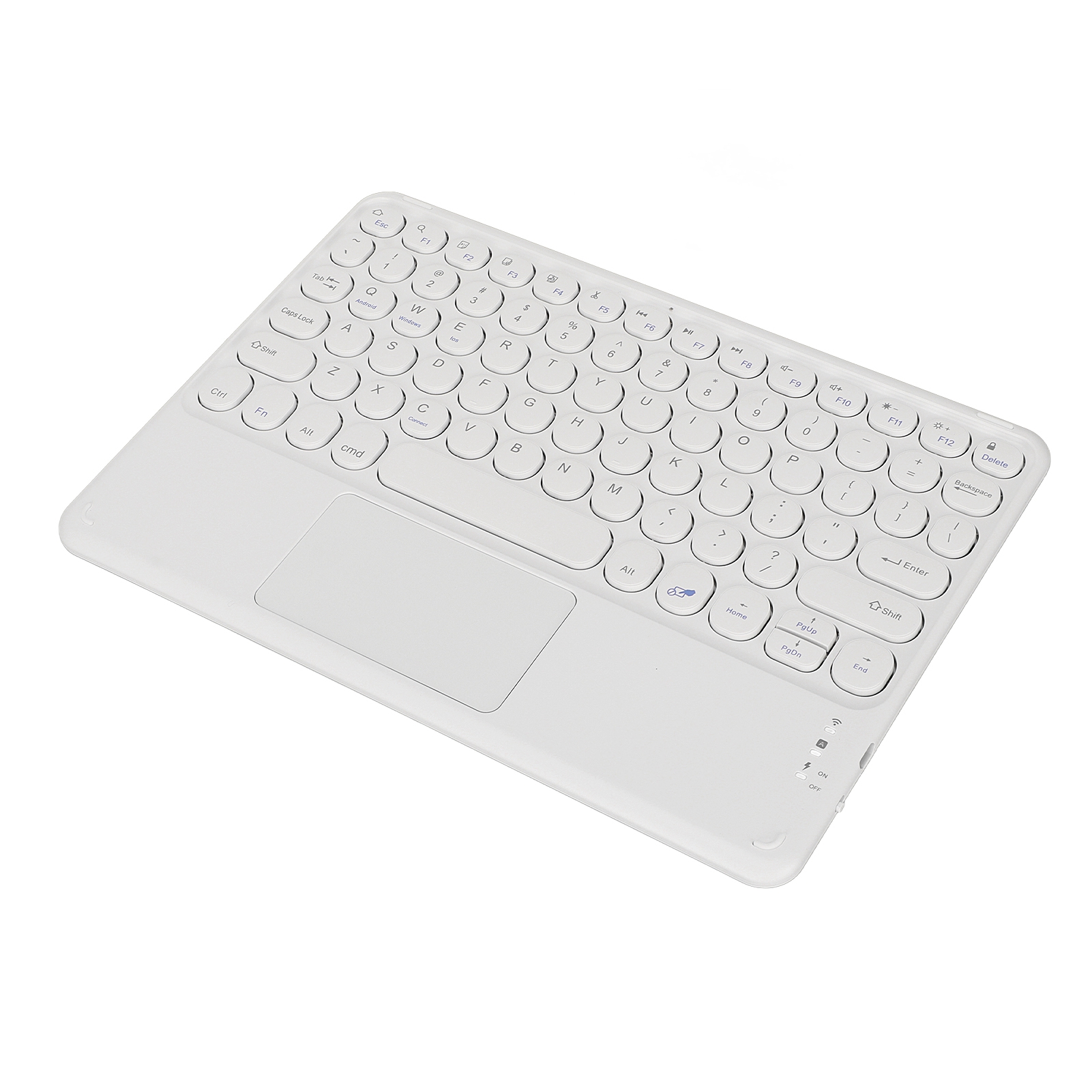 Wireless Bluetooth Keyboard, 13 Shortcut Keys Bluetooth Keyboard Round Keycap for Office. 