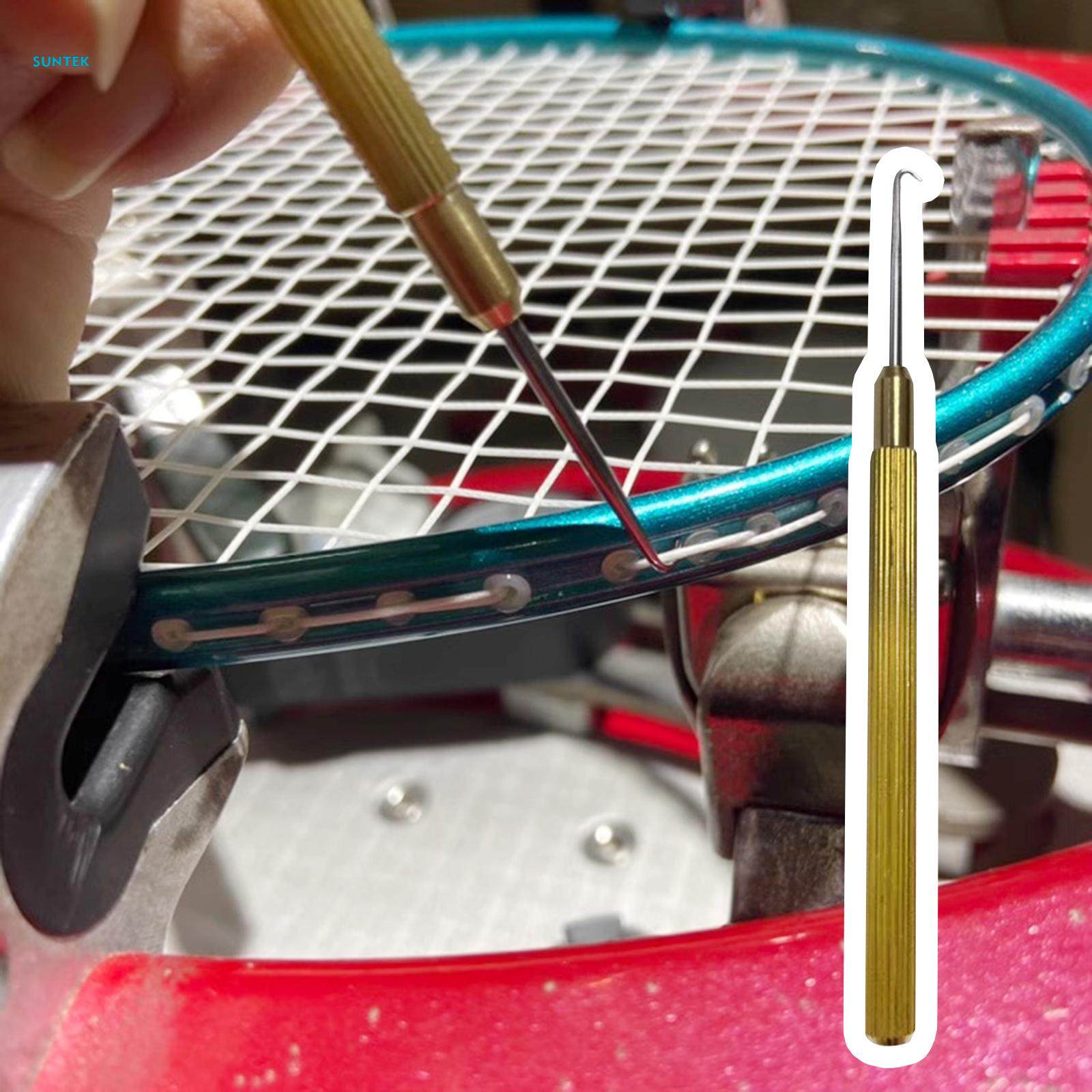 Tennis Racket Stringing Tool, Pull Hook Strong Easy to Use Threading Hook Non Racket String. 