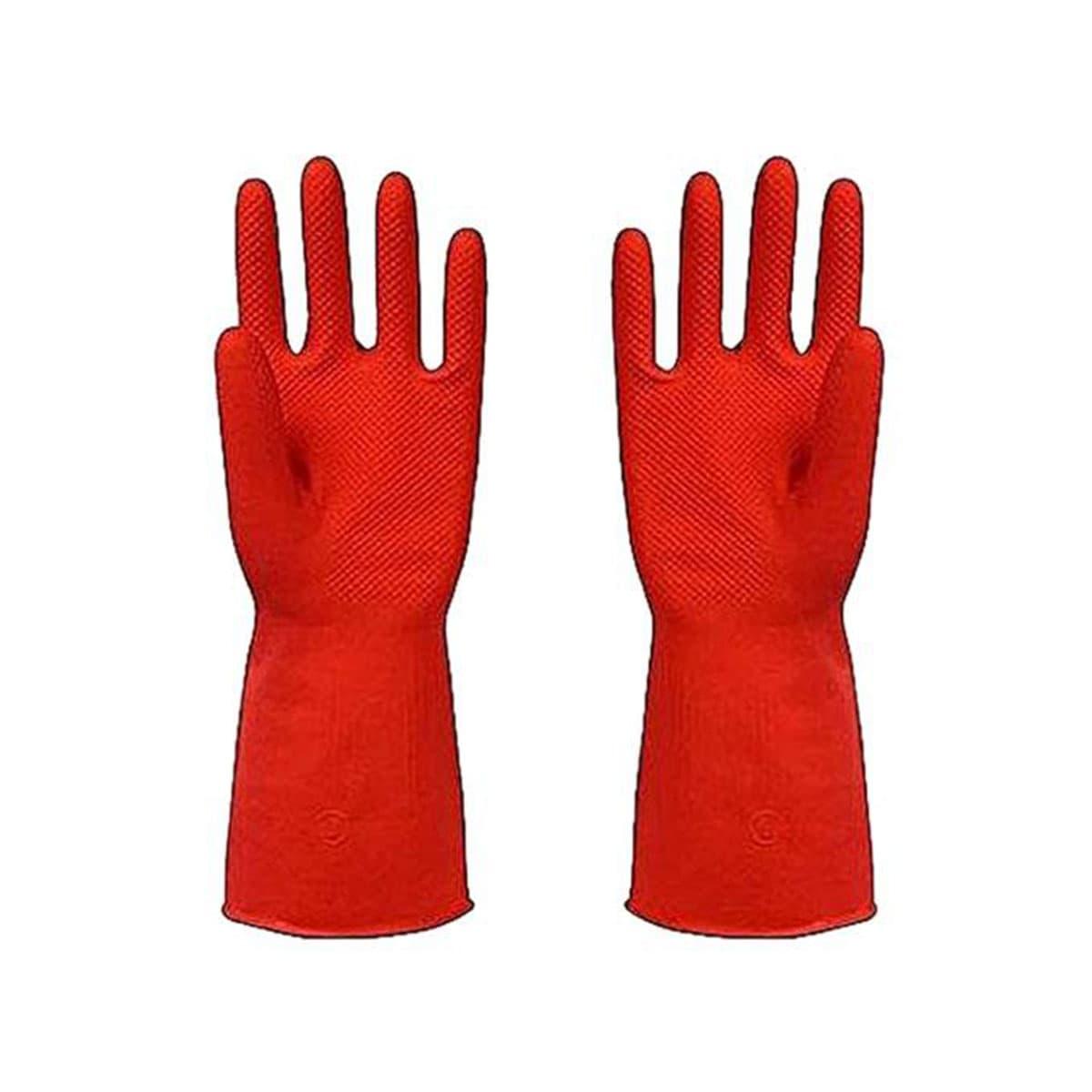 red kitchen gloves