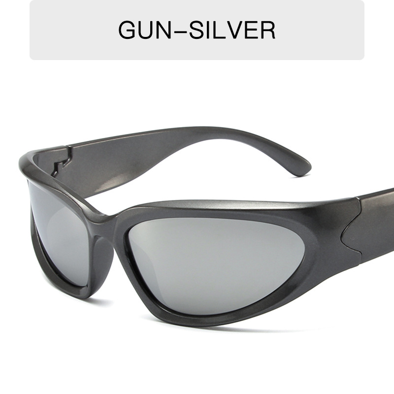 Trendy futuristic sports sunglasses European and American Y2K wind goggles, fashion sunglasses, men's and women's trendy party glasses