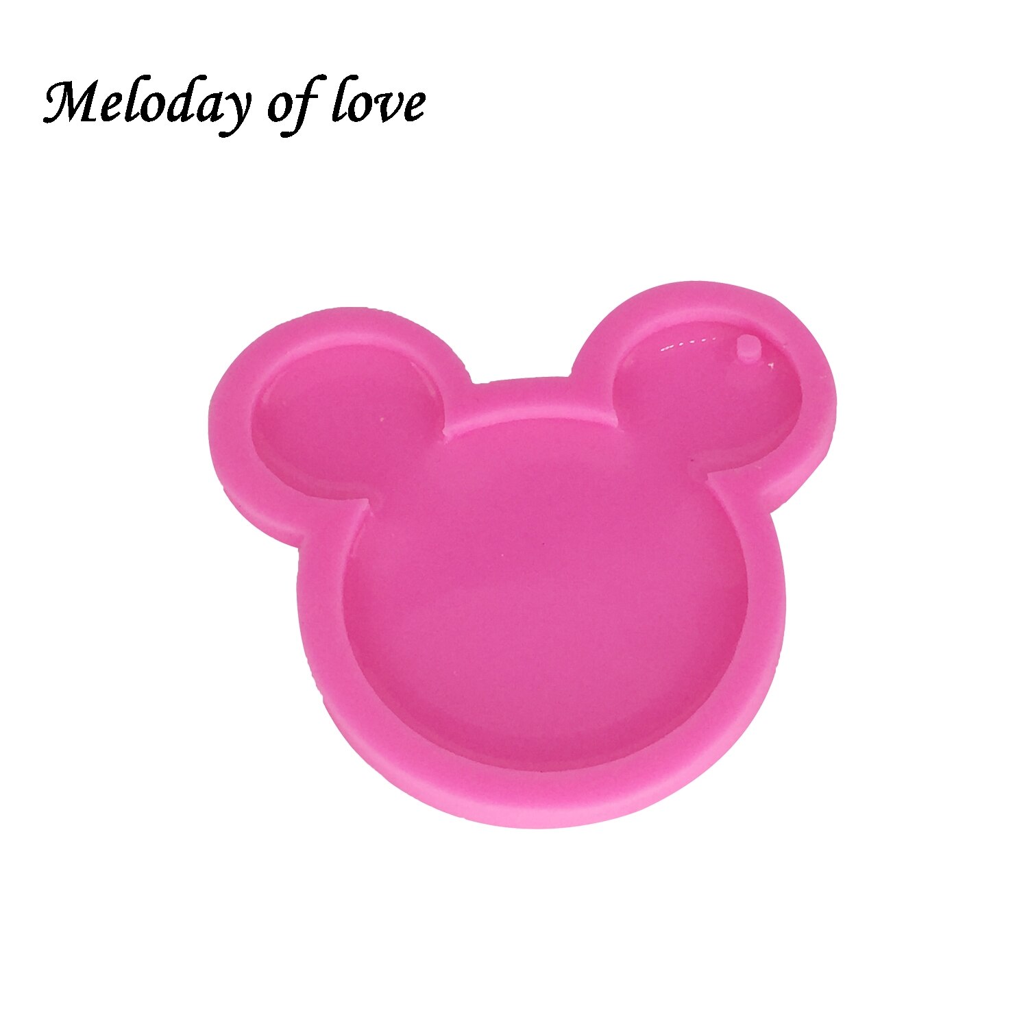 【happy one】Shiny Mickey Head Clay DIY Resin Clay silicone mold for key chain glossy finish DY0055. 