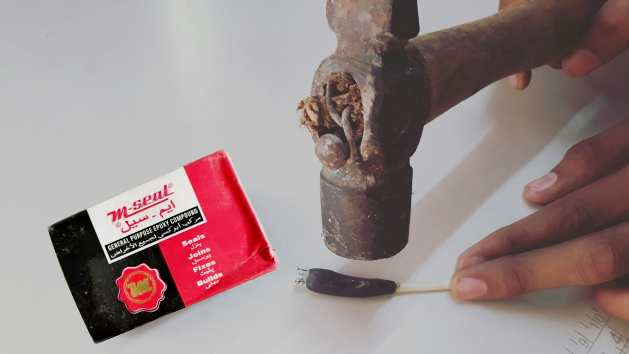 M Seal Adhesive Negative-Positive Epoxy Putty Waterproof Seal. 