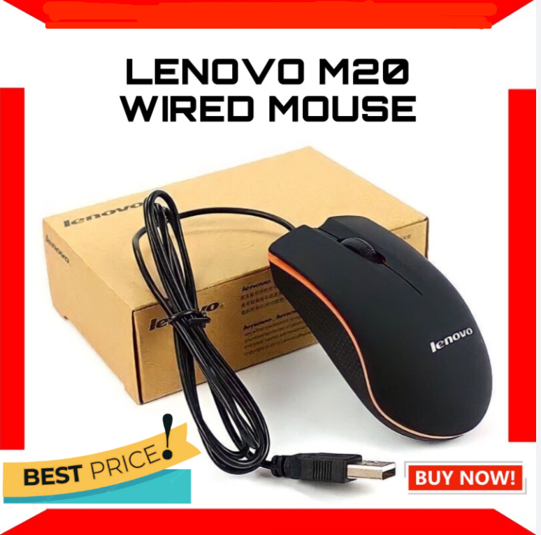 Lenovo Mini M20 Wired Mouse 1200Dpi Optical Usb 2.0 - Pro Gaming Mouse Optical Mice Frosted Surface For Computer Pc & Laptop - Lenovo Mini M20 Wired Mouse 1200Dpi Optical Usb 2.0 - Pro Gaming Mouse Optical Mice Frosted Surface For Computer Pc & Laptop buy online Bangladesh Gadget Corner