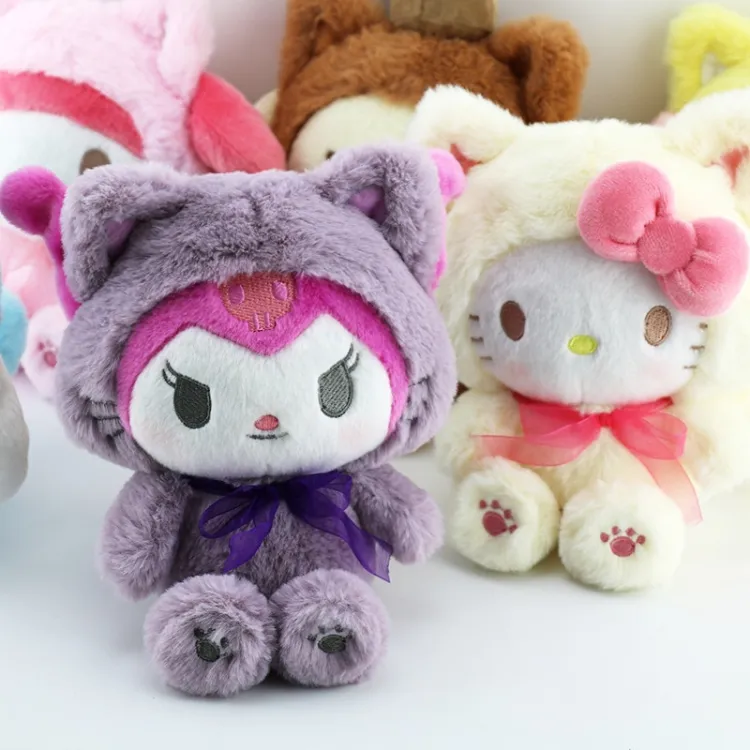 Sanrio Personagem Pelúcia Kuromi Minha Melodia Olá Kitty Pochacco  Cinnamoroll Doll Toy.c