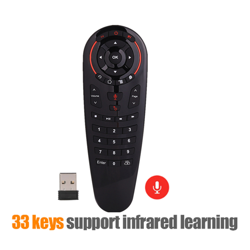G30S Voice Air Mouse Universal Remote Control 33 Keys IR Learning Gyro Sensing Wireless Smart Remote for Android TV Box. 