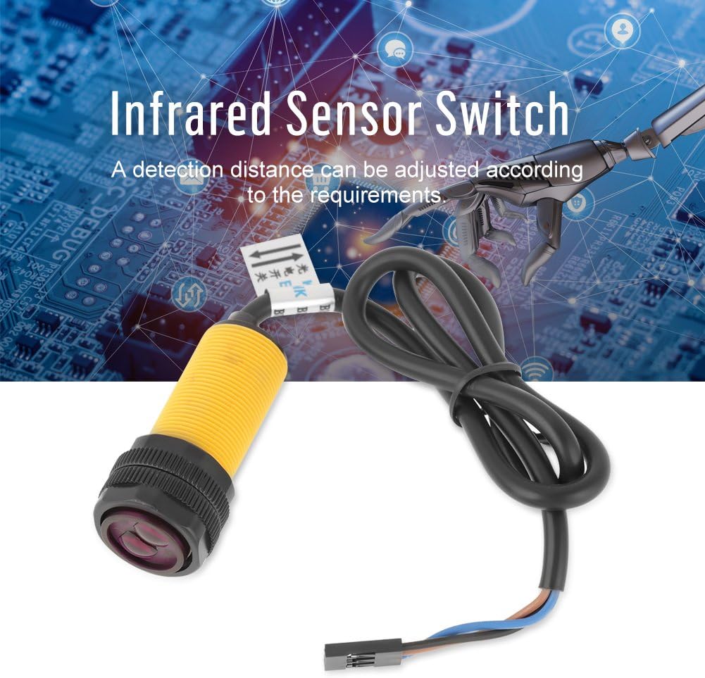 E18-D80NK Infrared Obstacle Avoidance Photoelectric Sensor E18-D80NK Adjustable Infrared Sensor Switch 3-80cm E18-D80NK Infrared Proximity Switches 3-80cm Detection Range. 