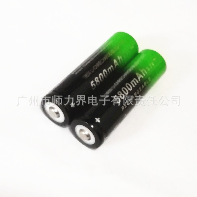 18650 5800MAH 3.7V lithium battery Pointed flat head flashlight rechargeable battery Camping light battery. 