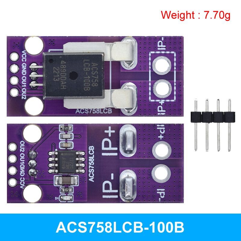 50A 100A Hall Current Sensor Module Linear og AC DC 3.3V-5V AGood productCS758 ACS758LCB-050B 100B-PFF-T For Arduino RC Model Connector