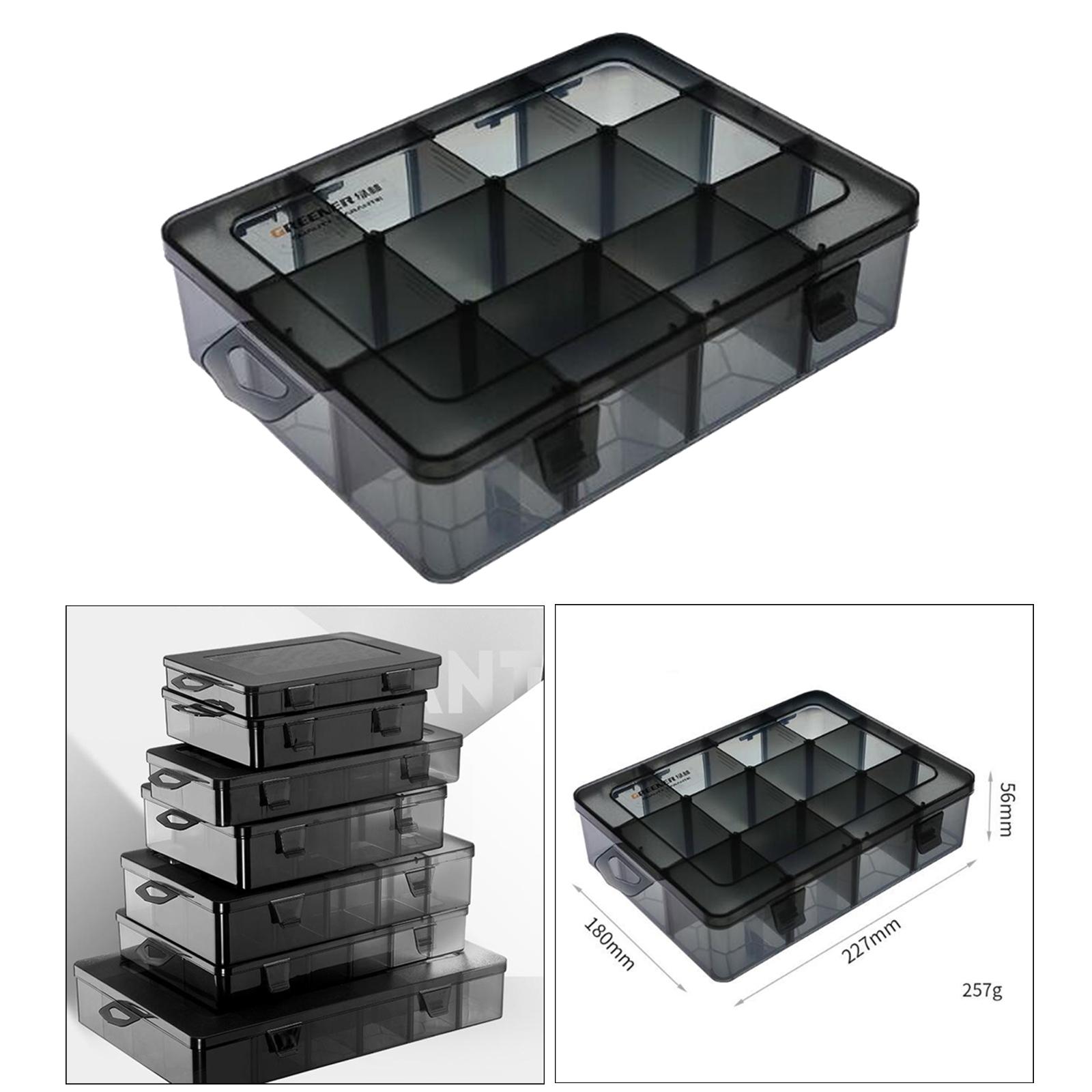 Box Organizer Container Multi-grids Hardware Box Storage for Screws Nuts and Bolts. 