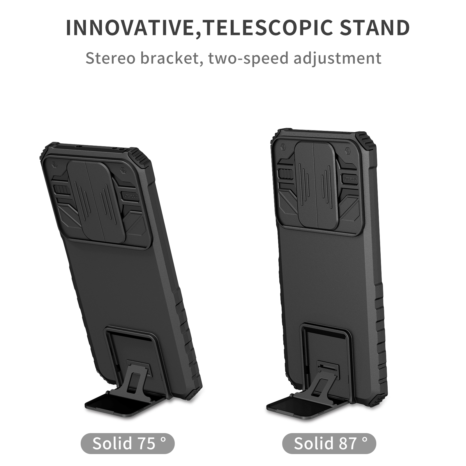 MobiCase S2 For Poco X3 / X3 Pro / X3 NFC Back Cover Case Slide Camera Phone Case Cover With Kickstand Hard Shockproof Armor Case Back Case. 