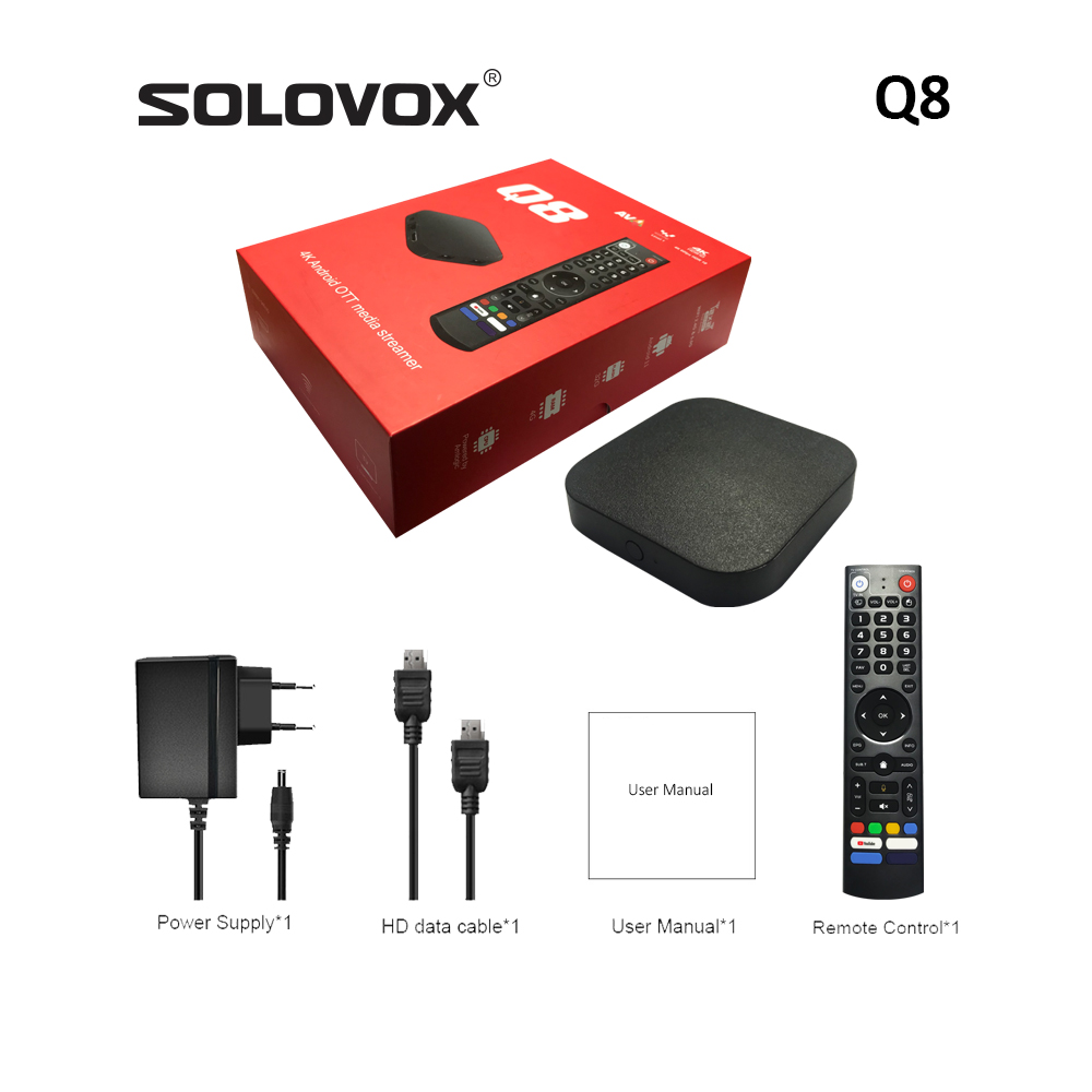 SOLOVOX Q8 TV Android 11 Cherry Box 4G 32G S905Y4 Quad Core WIFI 5G Dual STALKERID Media Player AV1 4K XTREAM Decoder. 