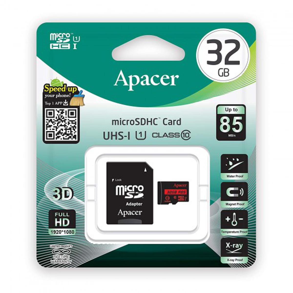 Apacer 32Gb Micro Sdhc Card Uhc-I Class 10 Memory Card