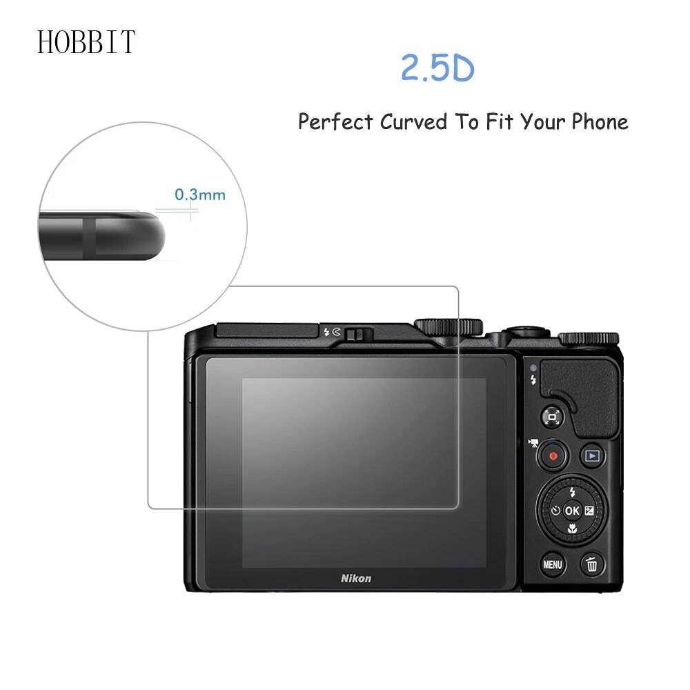【3C VictoryEagle】2Pack Coolpix A900 / Coolpix B500 0.3mm 2.5D 9H Clear Tempered Screen DSLR Camera LCD Guard Film. 