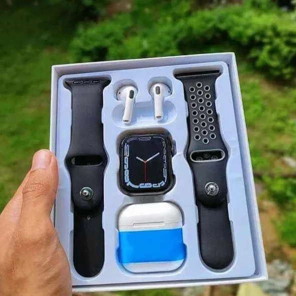 T55 PRO MAX Smart Watch With bluetooth Headphone And Dual Strap Calling  Smartwatch. 