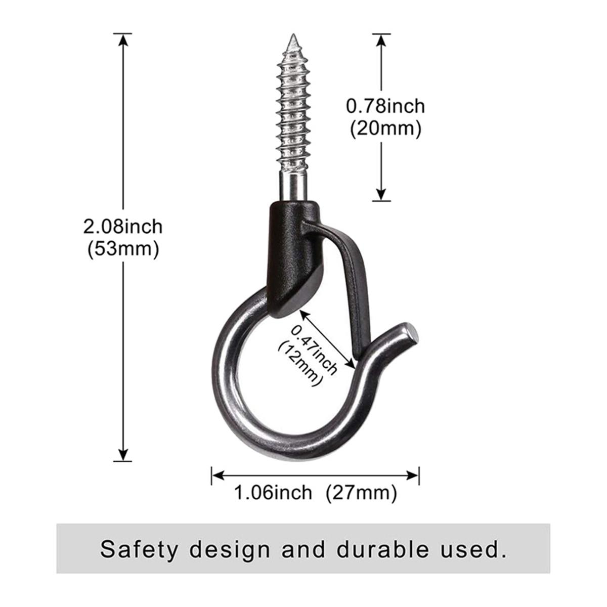 20PCS Q Hanger Hooks Heavy Duty Wall Ceiling Hooks with Safety Buckle