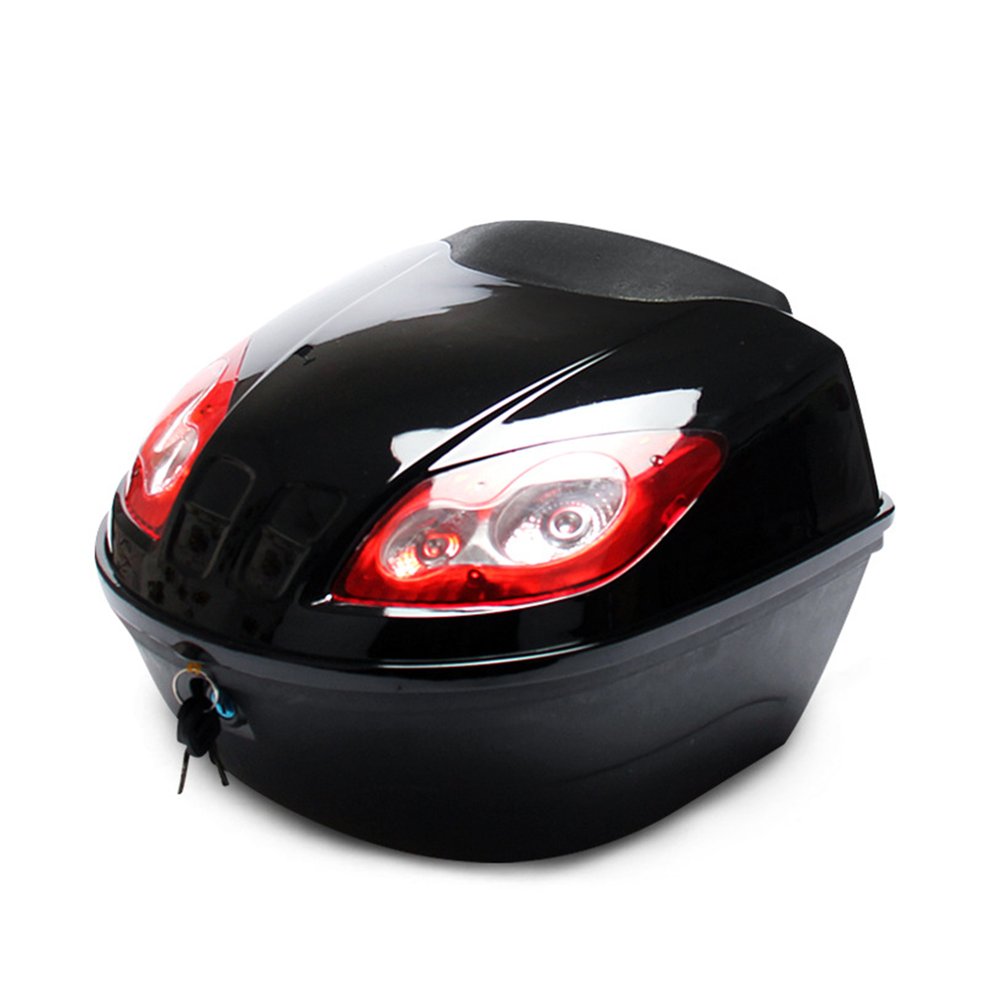 E-Bike Tail Box Electric Scooter Trunk Motorcycle Top Case Storage Hard Case - Black. 