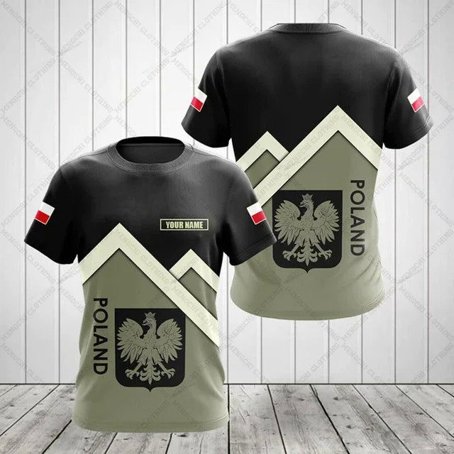 Poland Fire Graphic Customized Football Tees Summer Outdoor Streetwear Men's Fashion Jersey Loose Oversized Sportswear T-shirts. 