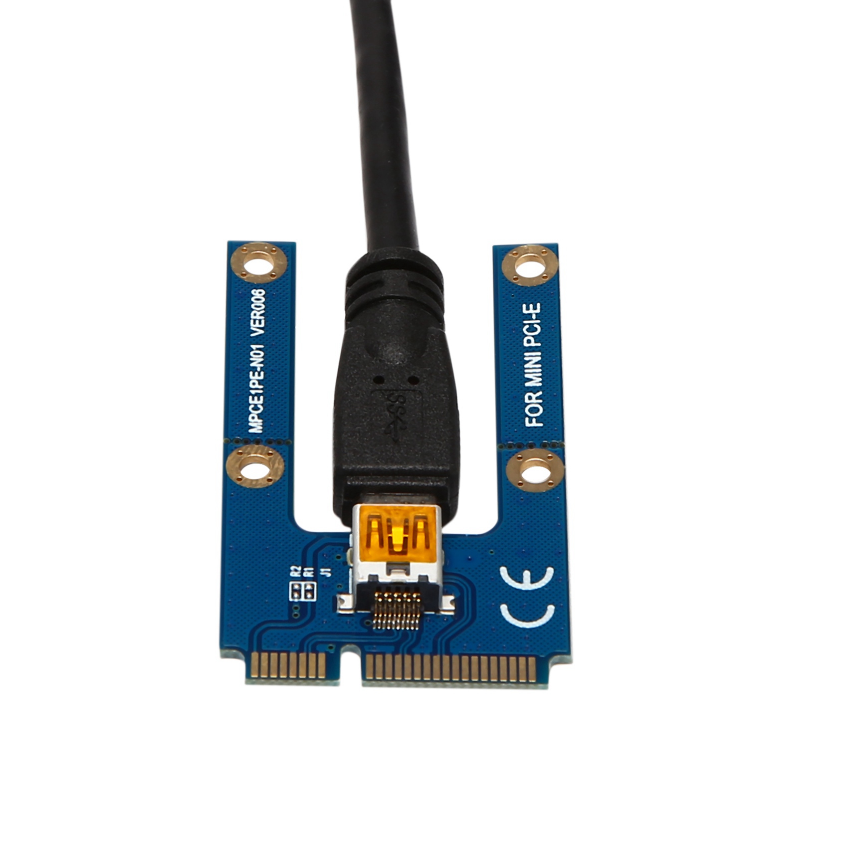 2X Mini PCIe to PCI Express 16X Riser for Laptop Image Card BTC Antminer Miner MPCIe to PCI-E Slot Mining Card. 