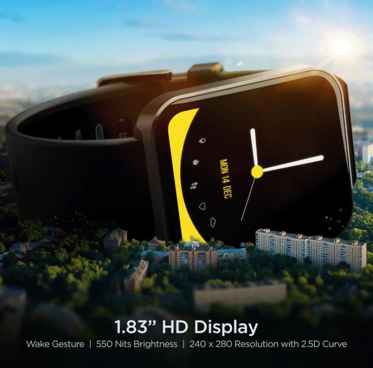 Wave Stride Voice Premium Bluetooth Calling Smartwatch with 1.83" (4.64 cm) HD Display,(1 Year Warrenty) by ShaMan Electronic. 