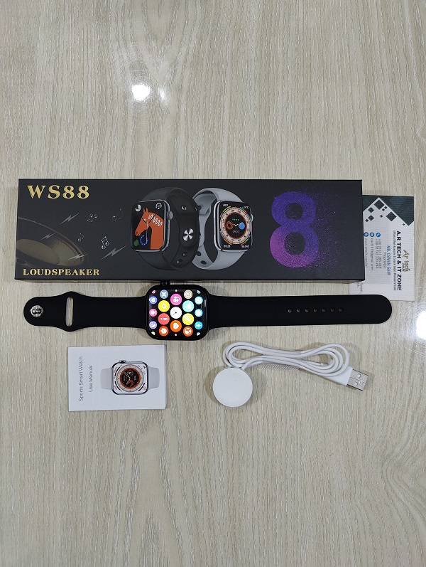 Keqiwear WS88 Smartwatch 1.96 inch Full Display Waterproof Calling Option Series 8. 