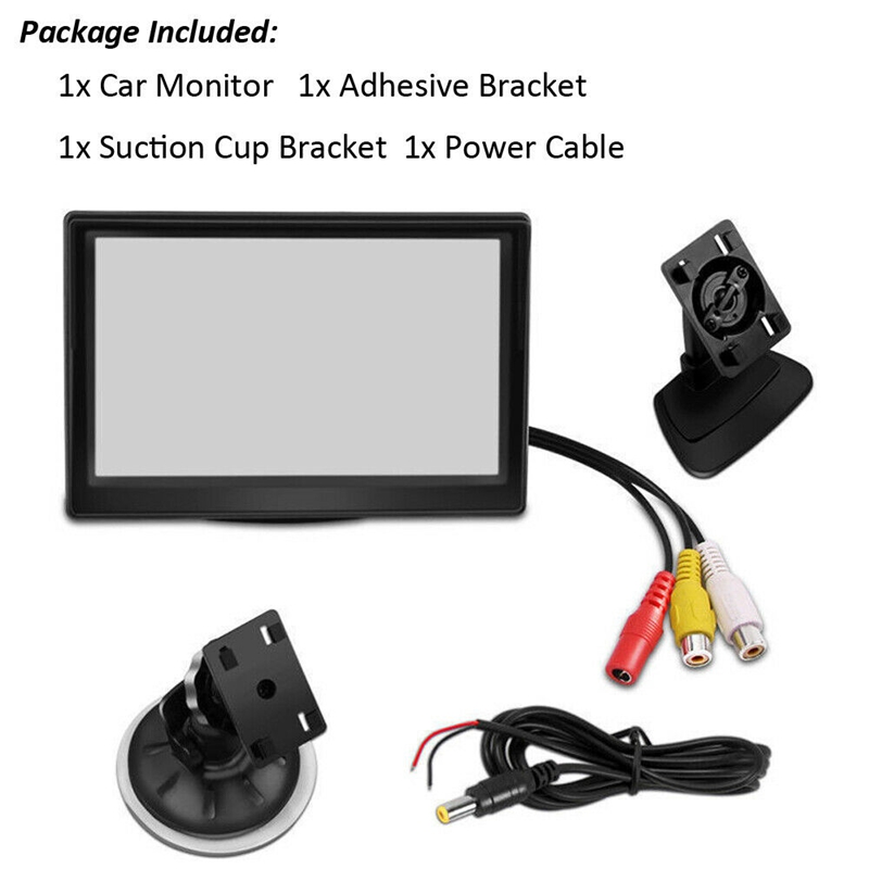 5 Inch 800X480 TFT LCD HD Screen Monitor with Dual Mounting for Car Backup Camera/Rear View/DVD/Media Player. 