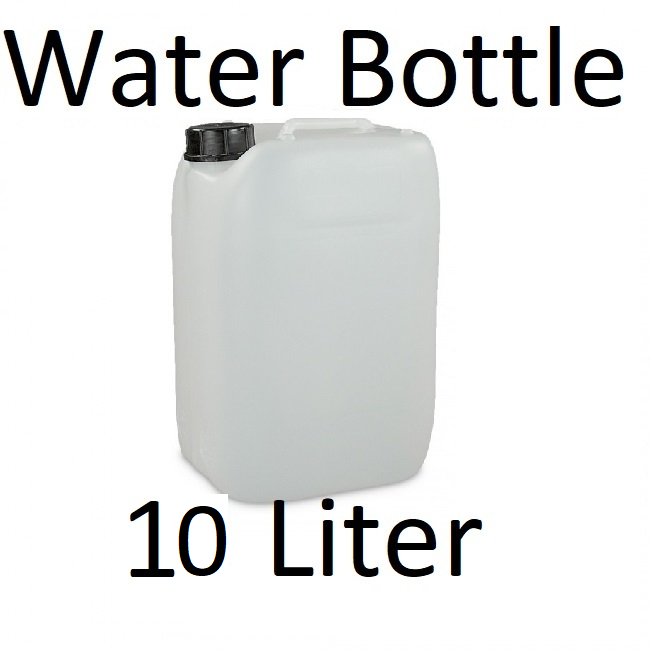Jerry can/water Bottle/jar 10 Liter white with Handle (used)