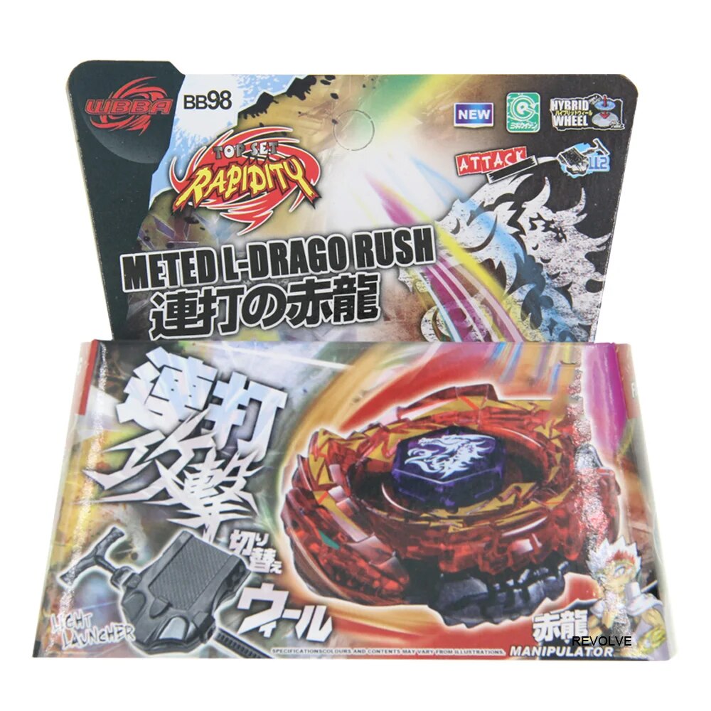 B-X TOUPIE BURST BEYBLADE SPINNING TOP Death Quetzalcoatl BB119 Metal Fury 4D Launcher Set with Ripcord Starter. 