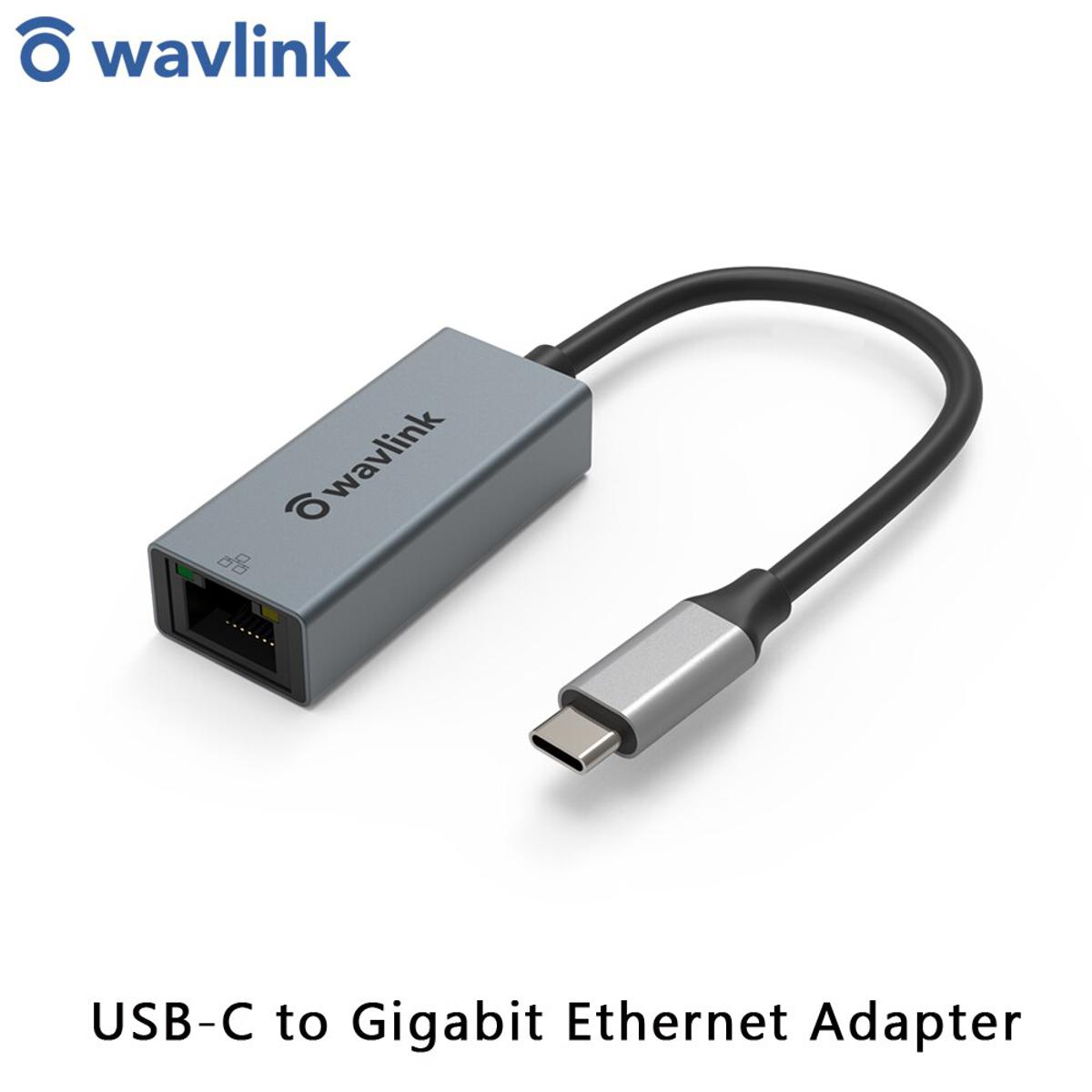 【VisioN Shop】Wavlink USB 3.1 to Gigabit Ethernet Adapter USB C to Adapter LAN Converter 10/100/1000Mbps For