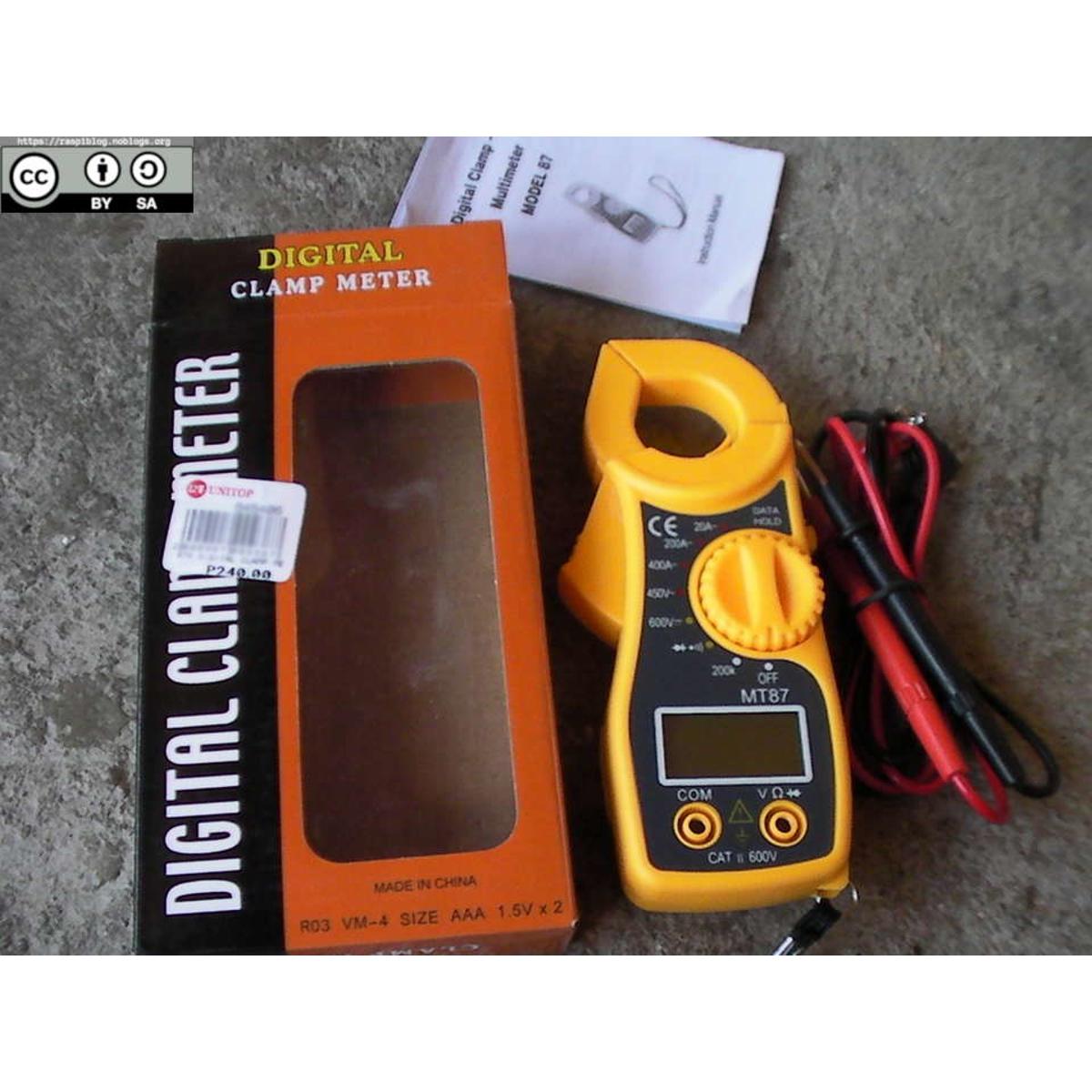 Digital Clamp Meter Multimeter AC/DC Ammeter Voltmeter Resistance Test - Original Model: MT87 - Versatile Testing Capability. 