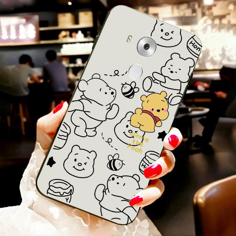 For Huawei Mate 8 Back Cover Case Fashion Cartoon cute little Winnie Soft Silicone Shockproof Camera Lens Protector Phone Cases