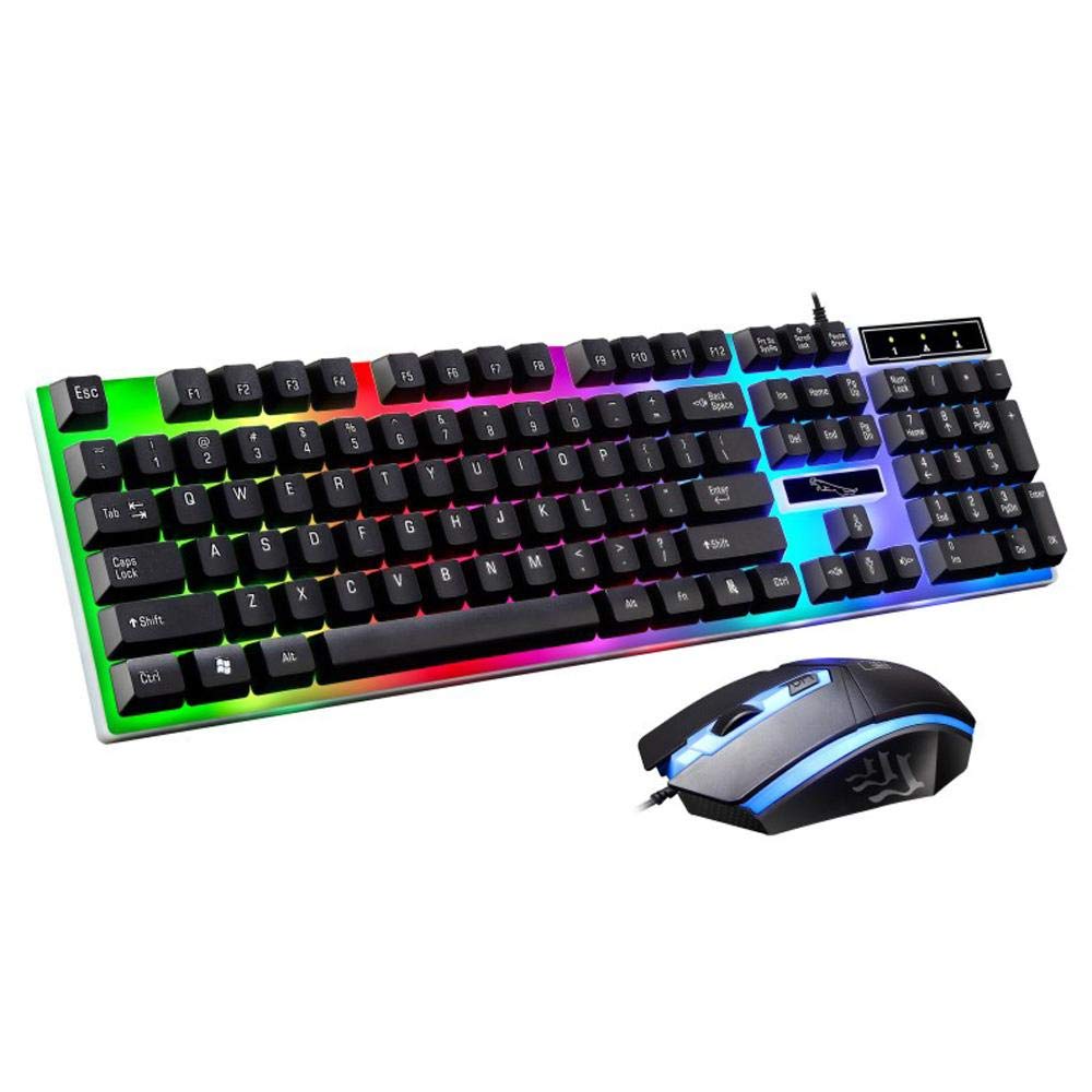 2025 Gaming mouse and keyboard combo g21 rgb keyboard mouse combo RGB backlit keyboard For Laptop Desktop PC Gaming PC LED RGB Mouse DPI Gaming Keyboard Mouse Combo Package Bangladesh BD.