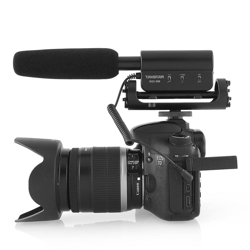 Takstar SGC-598 Photography Interview Shotgun MIC Microphone for Nikon Canon DSLR Camera DV Camcorder for Vloggers/Videomaker. 