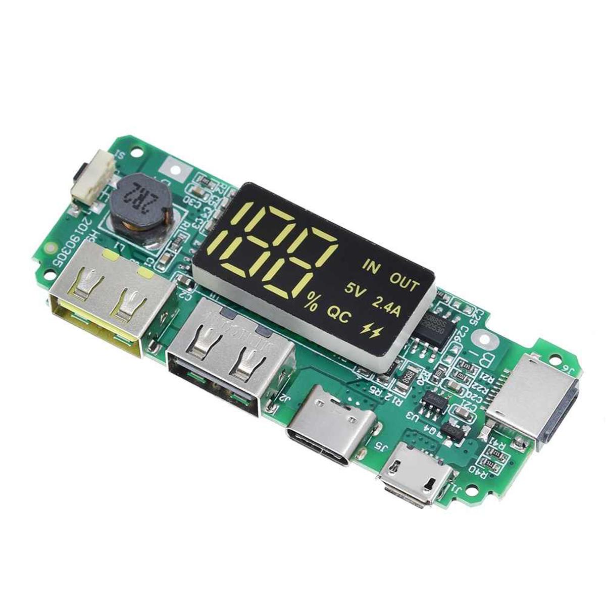 Power Bank First Charging Circuit Type C Micro Lightning USB Supported Dual Output 5V 2.4A LED Display First Charging Circuit Module - Power Bank - power bank circuit