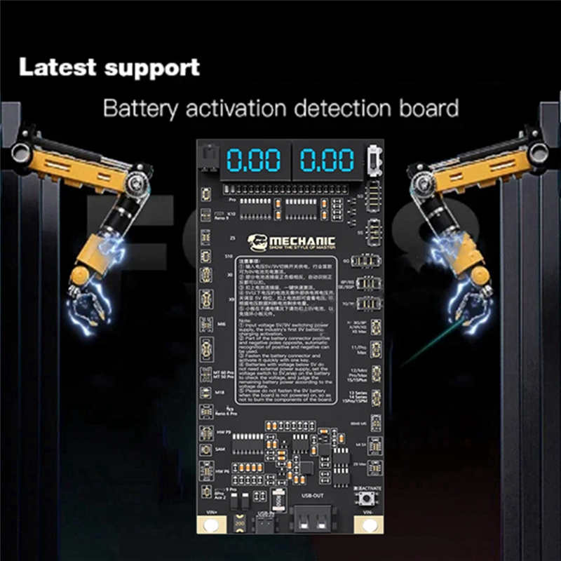 MECHANIC F918 Battery Activation Detection Board Battery Fast Charge for 5G-15 Pro Max Android One-Click Activation. 