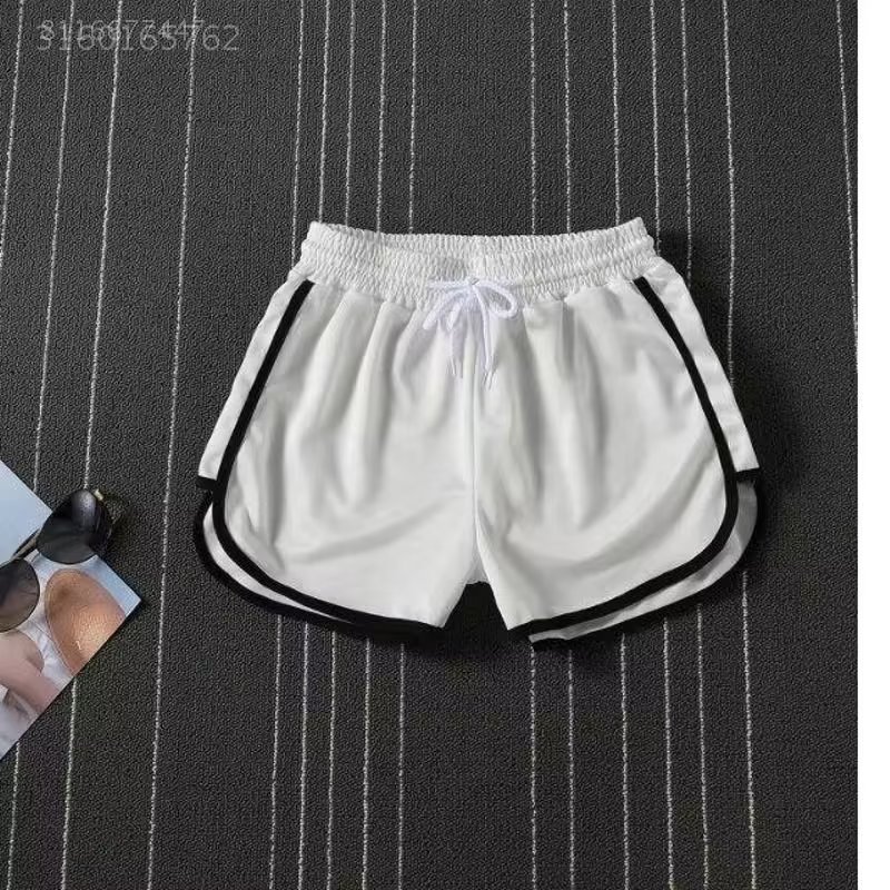 Leggings ultra shorts for men and women Douyin with the same drawstring tide brand three-point wide-legged home loose quick-drying pajama pants sweatpants. 