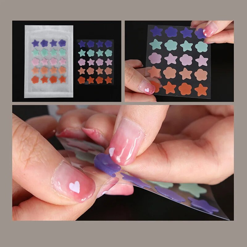 【hot】 Cute Heart Flower Invisible Pimple Patch Face Spot Scar Care Stickers Makeup Concealer Tool Beauty Acne Tools. 
