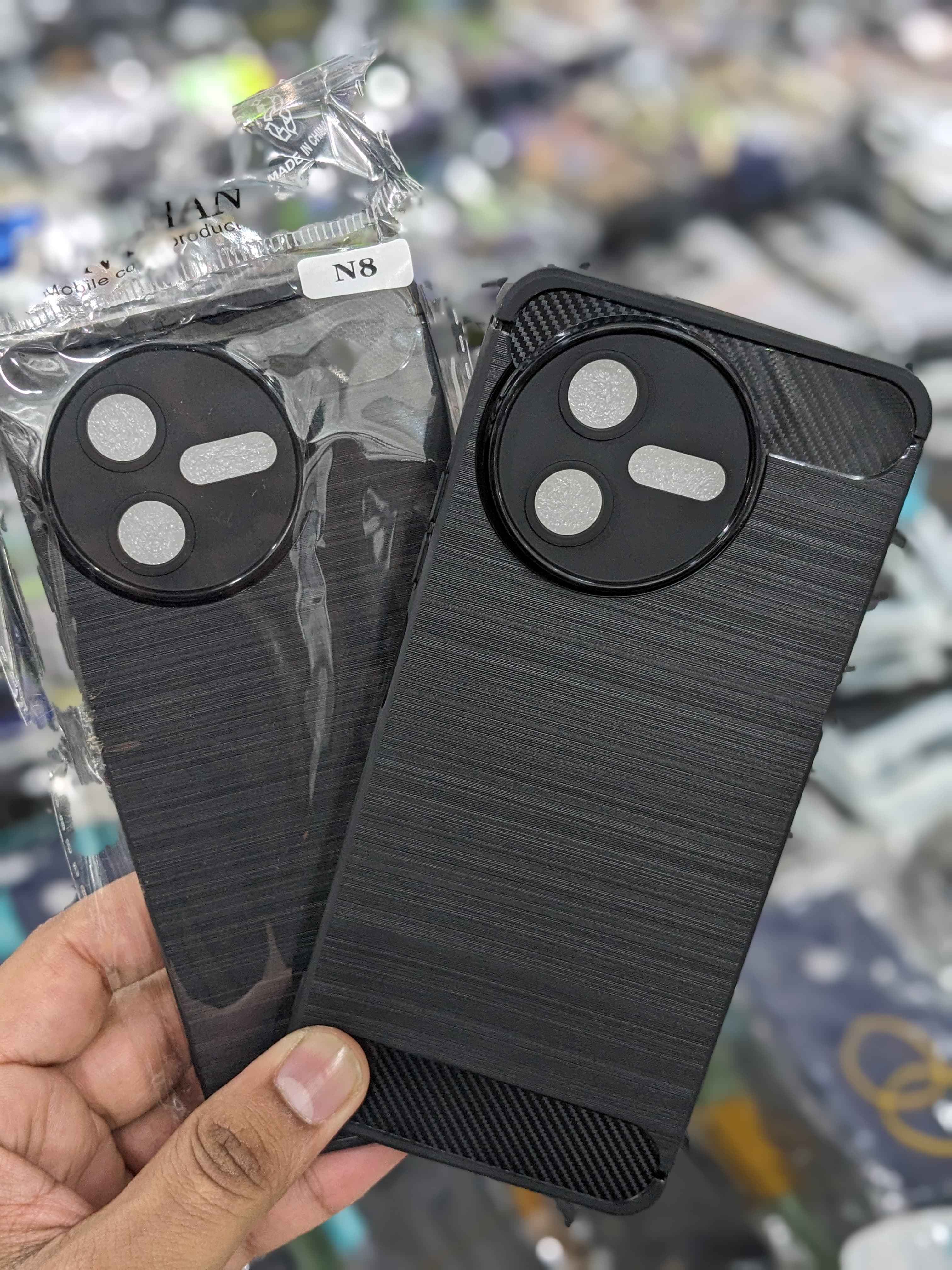 For Walton NEXG N8 Back Cover Premium Silicone Soft Case With Carbon Fiber Texture Design Official NEXGN8 Back Case WaltonN8 Cover. 