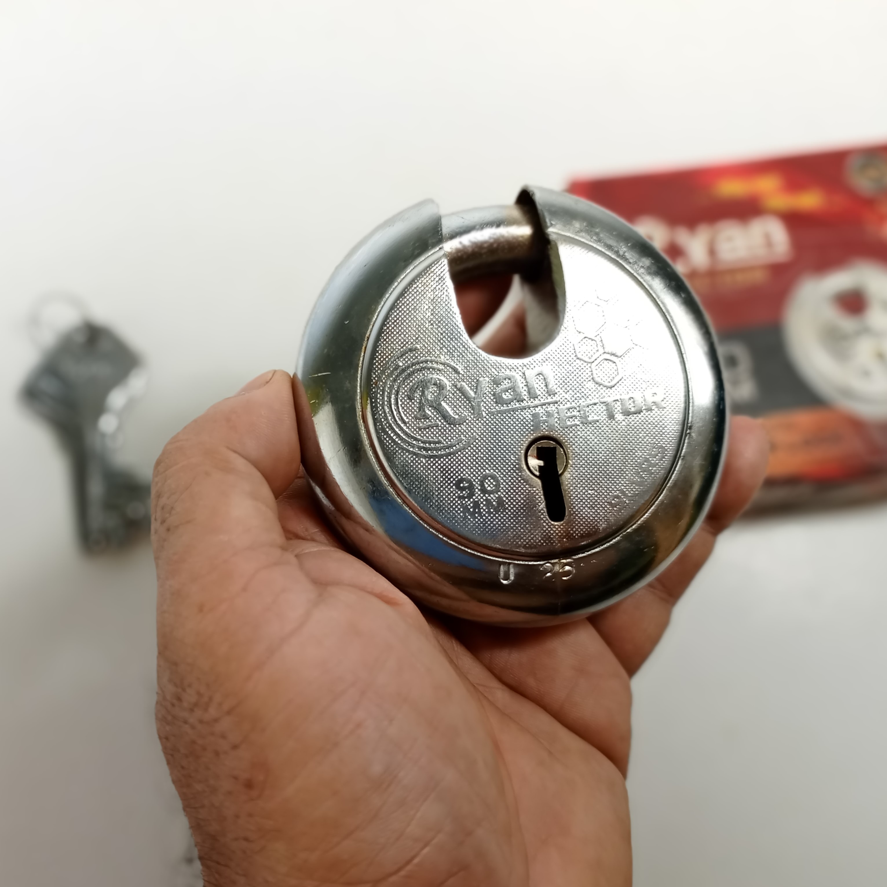 90mm Round Big shutter lock/ Tala. specially made for Heavy duty shutter security.. 