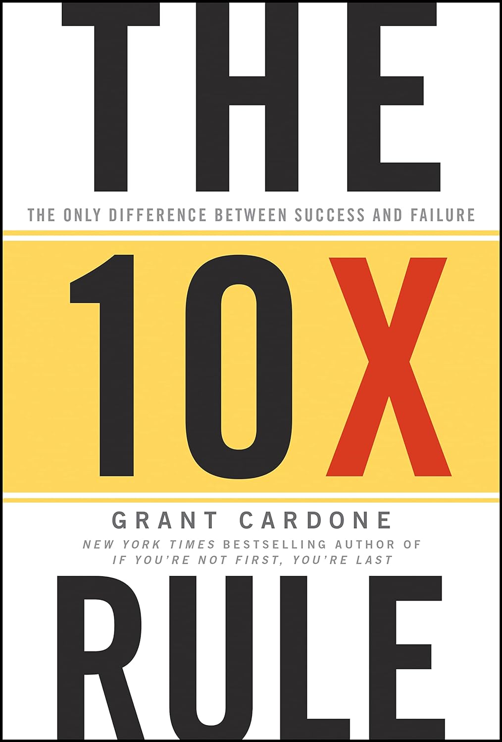 The 10X Rule: The Only Difference Between Success and Failure by Grant Cardone (Paperback). 