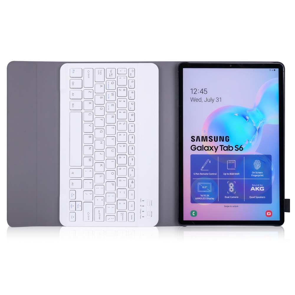 A860 For Samsung Galaxy Tab S6 10.5 inch T860 / T865 Detachable Bluetooth Keyboard Tablet Case with Pen Holder Elastic Strap. 