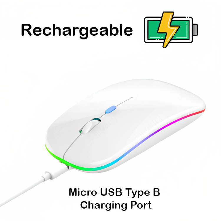 Bluetooth Mouse Plus Wireless Mouse M2 Dual Mode Rechargeable RGB Mouse DPI Button. 