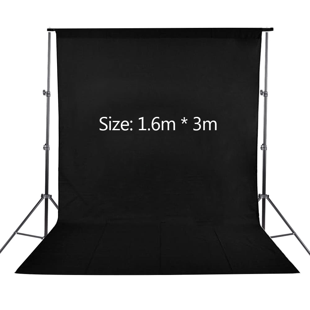 Photo Studio Kit Set Backdrop Stand with Storage Bag Black White Nonwoven Backdrops and Mini Clips - all new. 