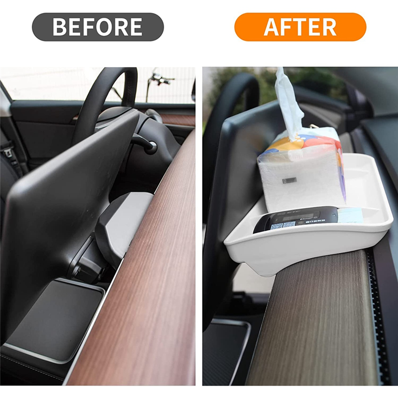 Center Console Organizer Behind Screen Storage Box Dashboard. 