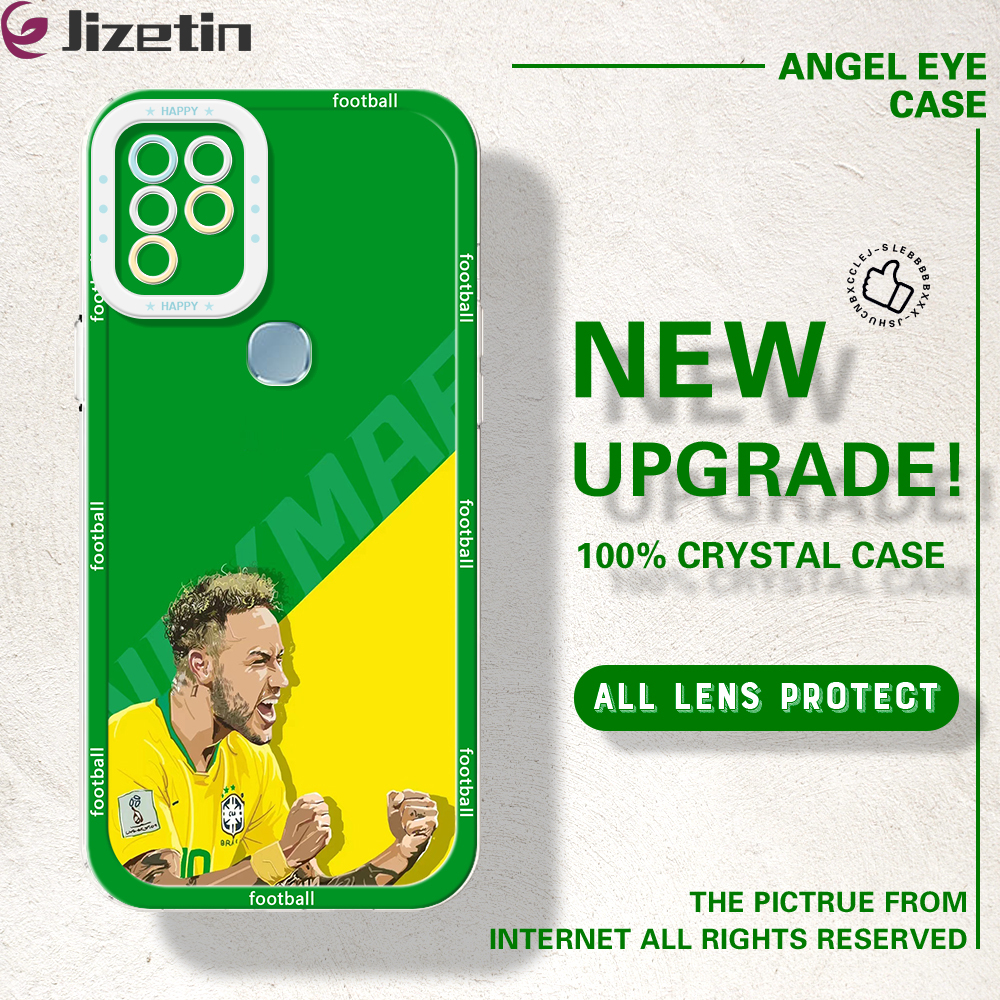 Jizetin for Infinix Hot 10 Back Cover Crystal Transparent Neymar Star Soft Full Camera Cover Protection Phone Cases