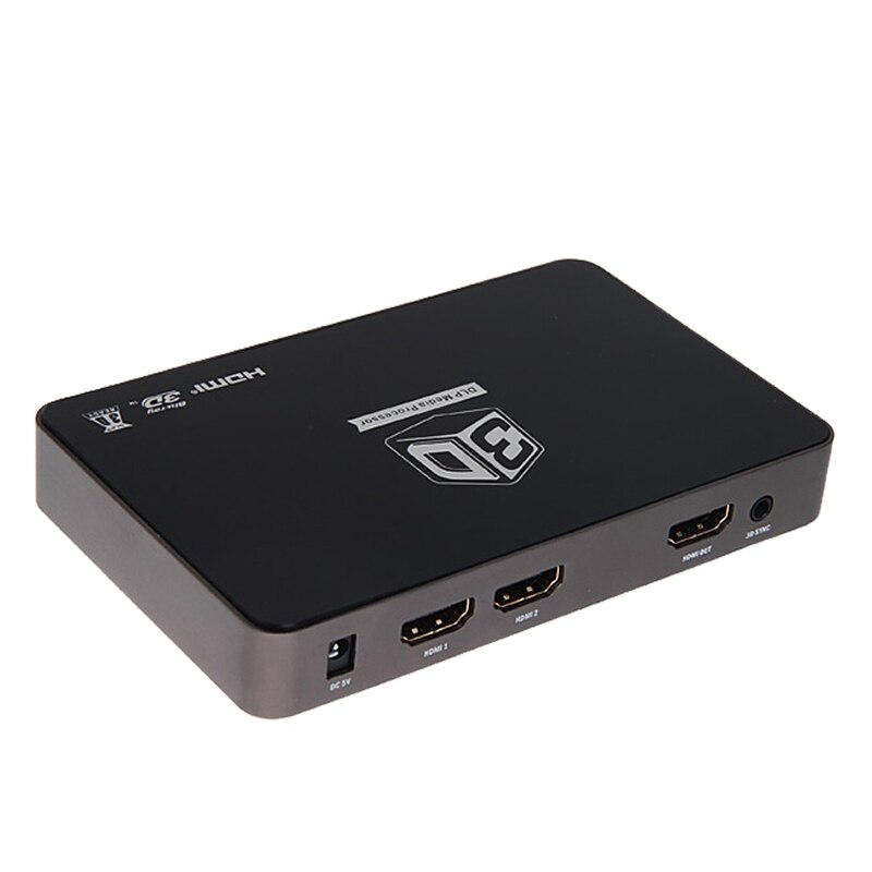 HDMI Converter/2D to 3D/Video Converter Left and Right Up and Down Format to 3D Suitable Projection Blu-Ray Film EU Plug-Black. 