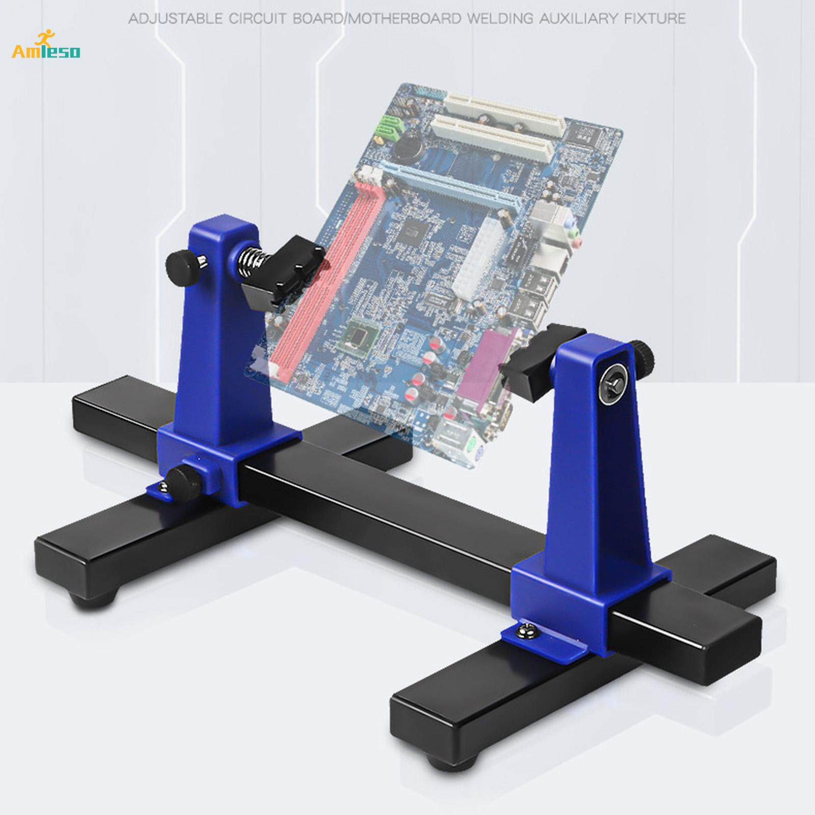 PCB Holder, Easy Operation Wide Application Durable Firm Fixing Motherboard Fixture for Repair Velleman VTHH6: PCB holder with stand, PCB clamp, adjustable