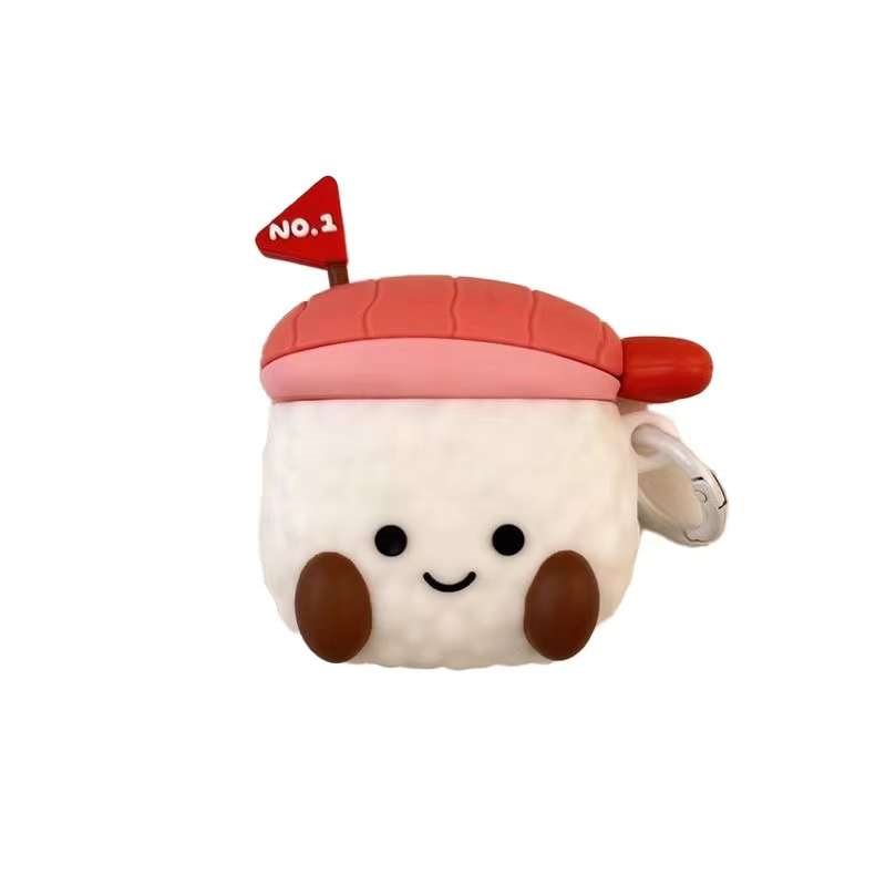 Cartoon cute 3D sushi puppy personalized case for airpods 1 2 airpod 3 Pro AirPods Pro2 girly soft cover. 